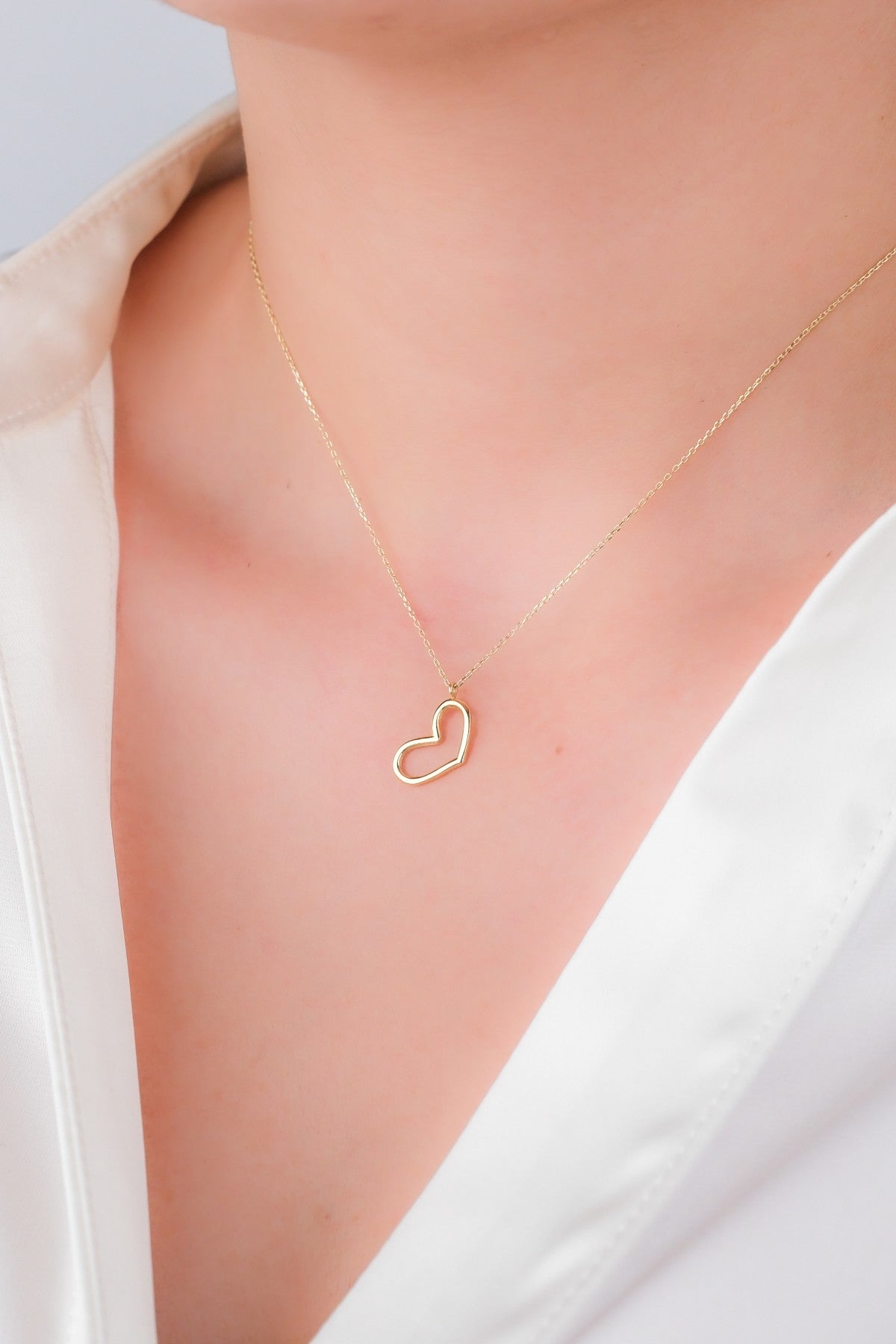Asimetrik Kalp Kolye