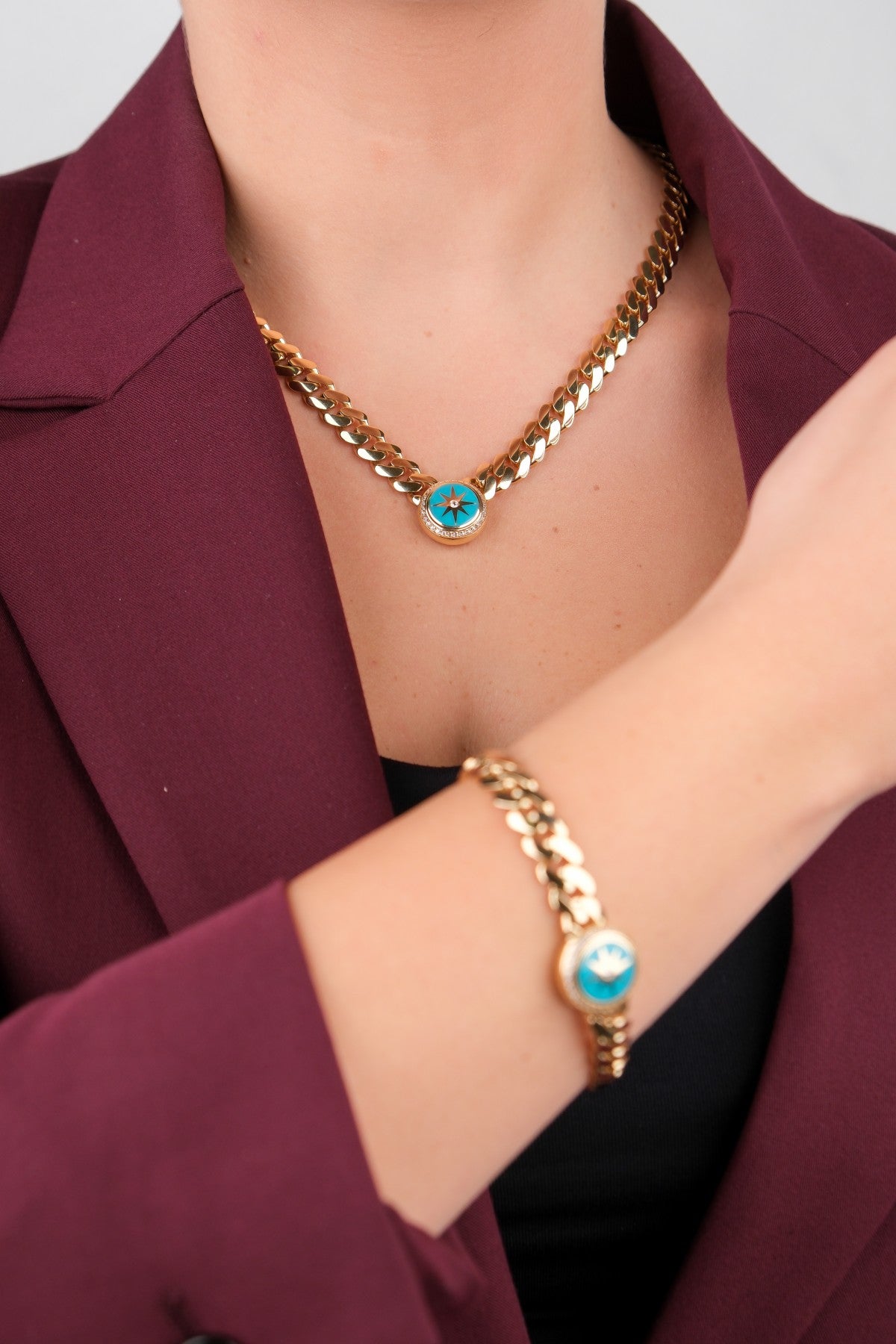 Regold 14 Ayar Altın Set - 14BL241614KLY1918