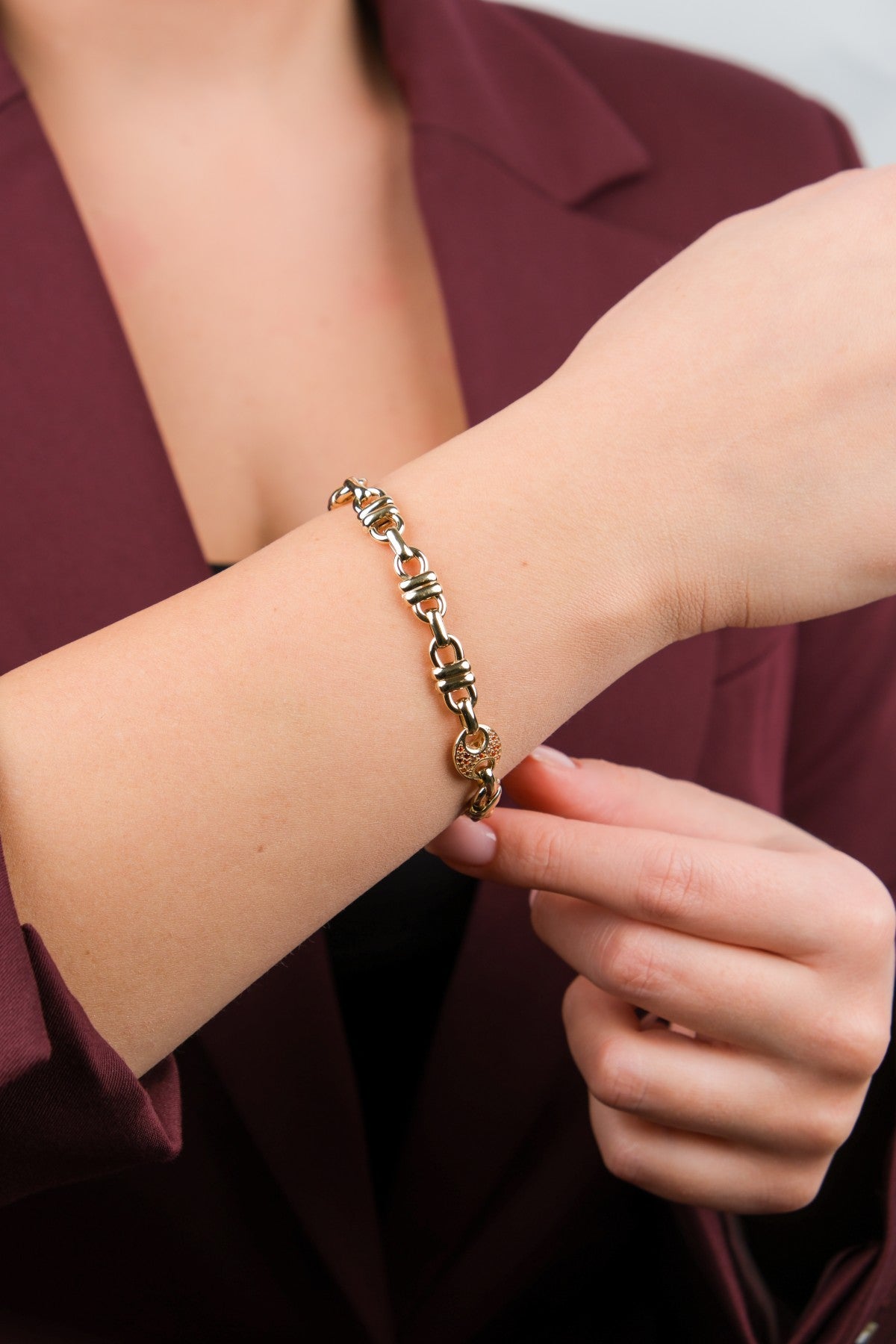 Cetaş 14 Ayar Altın Bileklik - 14BL2496