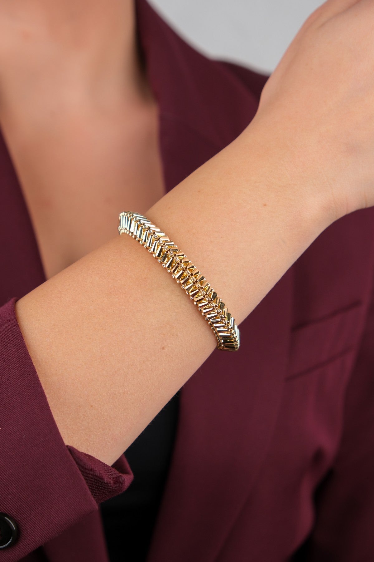 Valiente 14 Ayar Altın Kelepçe - 14KLP711