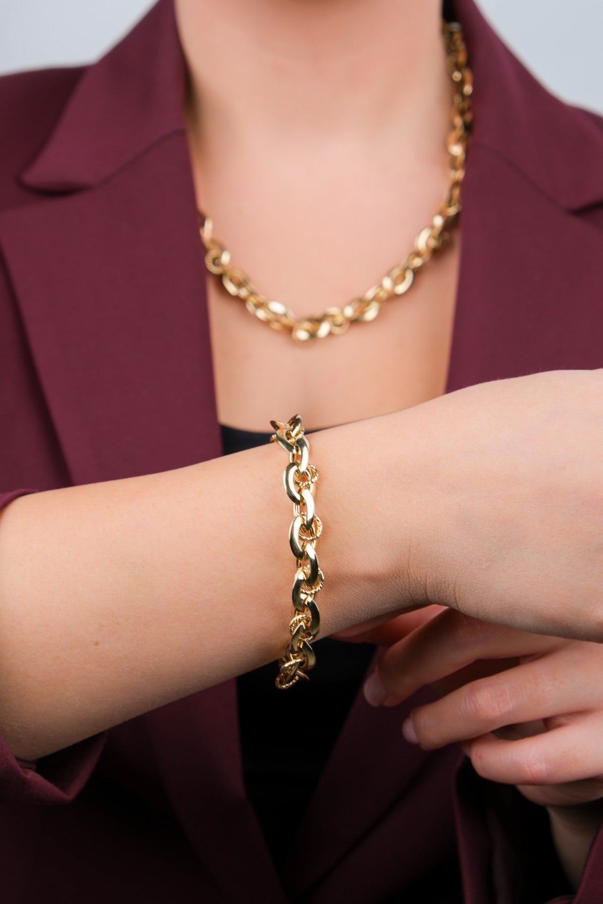 Valiente 14 Ayar Altın Set - 14KLY190114BL2389